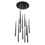 GLOBOSTAR® TEARS 61313 Μοντέρνο Κρεμαστό Φωτιστικό Οροφής LED 36W 3960lm 180° AC 220-240V IP20 Ρυθμιζόμενο Λευκό CCT με Χειριστήριο από 2700K έως 6000K Dimmable - Lumileds SMD Chip - Μαύρο - Μ60 x Π60 x Υ51.5cm - 3 Χρόνια Εγγύηση - Image 3