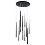 GLOBOSTAR® TEARS 61313 Μοντέρνο Κρεμαστό Φωτιστικό Οροφής LED 36W 3960lm 180° AC 220-240V IP20 Ρυθμιζόμενο Λευκό CCT με Χειριστήριο από 2700K έως 6000K Dimmable - Lumileds SMD Chip - Μαύρο - Μ60 x Π60 x Υ51.5cm - 3 Χρόνια Εγγύηση - Image 5