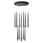 GLOBOSTAR® TEARS 61313 Μοντέρνο Κρεμαστό Φωτιστικό Οροφής LED 36W 3960lm 180° AC 220-240V IP20 Ρυθμιζόμενο Λευκό CCT με Χειριστήριο από 2700K έως 6000K Dimmable - Lumileds SMD Chip - Μαύρο - Μ60 x Π60 x Υ51.5cm - 3 Χρόνια Εγγύηση - Image 6