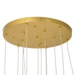 GLOBOSTAR® TEARS 61314 Μοντέρνο Κρεμαστό Φωτιστικό Οροφής LED 36W 3960lm 180° AC 220-240V IP20 Ρυθμιζόμενο Λευκό CCT με Χειριστήριο από 2700K έως 6000K Dimmable - Lumileds SMD Chip - Χρυσό Βούρτσας - Μ60 x Π60 x Υ51.5cm - 3 Χρόνια Εγγύηση - Image 10