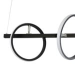 GLOBOSTAR® CIRCOLARE 61319 Μοντέρνο Κρεμαστό Φωτιστικό Οροφής LED 75W 8400lm 360° AC 220-240V IP20 Ρυθμιζόμενο Λευκό CCT με Χειριστήριο από 2700K έως 6000K Dimmable - Lumileds SMD Chip - Μαύρο Ματ - Μ120 x Π25 x Υ25cm - 3 Χρόνια Εγγύηση - Image 8