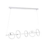 GLOBOSTAR® CIRCOLARE 61320 Μοντέρνο Κρεμαστό Φωτιστικό Οροφής LED 75W 8400lm 360° AC 220-240V IP20 Ρυθμιζόμενο Λευκό CCT με Χειριστήριο από 2700K έως 6000K Dimmable - Lumileds SMD Chip - Λευκό Ματ - Μ120 x Π25 x Υ25cm - 3 Χρόνια Εγγύηση - Image 6