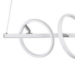 GLOBOSTAR® CIRCOLARE 61320 Μοντέρνο Κρεμαστό Φωτιστικό Οροφής LED 75W 8400lm 360° AC 220-240V IP20 Ρυθμιζόμενο Λευκό CCT με Χειριστήριο από 2700K έως 6000K Dimmable - Lumileds SMD Chip - Λευκό Ματ - Μ120 x Π25 x Υ25cm - 3 Χρόνια Εγγύηση - Image 9