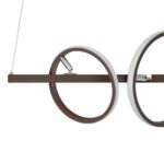 GLOBOSTAR® CIRCOLARE 61321 Μοντέρνο Κρεμαστό Φωτιστικό Οροφής LED 75W 8400lm 360° AC 220-240V IP20 Ρυθμιζόμενο Λευκό CCT με Χειριστήριο από 2700K έως 6000K Dimmable - Lumileds SMD Chip - Καφέ - Μ120 x Π25 x Υ25cm - 3 Χρόνια Εγγύηση - Image 8