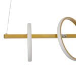 GLOBOSTAR® CIRCOLARE 61322 Μοντέρνο Κρεμαστό Φωτιστικό Οροφής LED 75W 8400lm 360° AC 220-240V IP20 Ρυθμιζόμενο Λευκό CCT με Χειριστήριο από 2700K έως 6000K Dimmable - Lumileds SMD Chip - Χρυσό - Μ120 x Π25 x Υ25cm - 3 Χρόνια Εγγύηση - Image 7