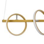 GLOBOSTAR® CIRCOLARE 61322 Μοντέρνο Κρεμαστό Φωτιστικό Οροφής LED 75W 8400lm 360° AC 220-240V IP20 Ρυθμιζόμενο Λευκό CCT με Χειριστήριο από 2700K έως 6000K Dimmable - Lumileds SMD Chip - Χρυσό - Μ120 x Π25 x Υ25cm - 3 Χρόνια Εγγύηση - Image 8