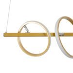 GLOBOSTAR® CIRCOLARE 61322 Μοντέρνο Κρεμαστό Φωτιστικό Οροφής LED 75W 8400lm 360° AC 220-240V IP20 Ρυθμιζόμενο Λευκό CCT με Χειριστήριο από 2700K έως 6000K Dimmable - Lumileds SMD Chip - Χρυσό - Μ120 x Π25 x Υ25cm - 3 Χρόνια Εγγύηση - Image 9