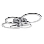 GLOBOSTAR® ROYAL-R 61324 Μοντέρνο Φωτιστικό Οροφής LED 135W 16200lm 360° AC 220-240V IP20 Ρυθμιζόμενο Λευκό CCT με Χειριστήριο από 2700K έως 6000K Dimmable - Lumileds SMD Chip - Ασημί Νίκελ - Μ80.5 x Π59 x Υ12cm - 3 Χρόνια Εγγύηση - Image 3