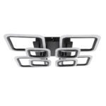 GLOBOSTAR® ROYAL-S 61325 Μοντέρνο Φωτιστικό Οροφής LED 135W 16200lm 360° AC 220-240V IP20 Ρυθμιζόμενο Λευκό CCT με Χειριστήριο από 2700K έως 6000K Dimmable - Lumileds SMD Chip - Μαύρο Ματ - Μ58.5 x Π58.5 x Υ12cm - 3 Χρόνια Εγγύηση - Image 2