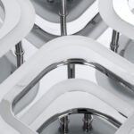 GLOBOSTAR® ROYAL-S 61326 Μοντέρνο Φωτιστικό Οροφής LED 135W 16200lm 360° AC 220-240V IP20 Ρυθμιζόμενο Λευκό CCT με Χειριστήριο από 2700K έως 6000K Dimmable - Lumileds SMD Chip - Ασημί Νίκελ - Μ58.5 x Π58.5 x Υ12cm - 3 Χρόνια Εγγύηση - Image 6