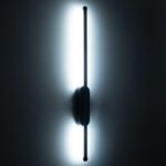 GLOBOSTAR® HARLEM 61331 Μοντέρνο Φωτιστικό Τοίχου - Απλίκα LED 9W 1080lm 120° AC 220-240V IP20 Ρυθμιζόμενο Λευκό CCT με On/Off 2700K/4500K/6000K - Lumileds SMD Chip - Μαύρο Ματ - Μ5 x Π4 x Υ60cm - 3 Χρόνια Εγγύηση - Image 11