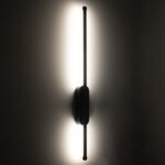 GLOBOSTAR® HARLEM 61331 Μοντέρνο Φωτιστικό Τοίχου - Απλίκα LED 9W 1080lm 120° AC 220-240V IP20 Ρυθμιζόμενο Λευκό CCT με On/Off 2700K/4500K/6000K - Lumileds SMD Chip - Μαύρο Ματ - Μ5 x Π4 x Υ60cm - 3 Χρόνια Εγγύηση - Image 10