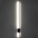 GLOBOSTAR® HARLEM 61335 Μοντέρνο Φωτιστικό Τοίχου - Απλίκα LED 18W 2160lm 120° AC 220-240V IP20 Ρυθμιζόμενο Λευκό CCT με On/Off 2700K/4500K/6000K - Lumileds SMD Chip - Μαύρο Ματ - Μ5 x Π4 x Υ120cm - 3 Χρόνια Εγγύηση - Image 10