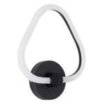 GLOBOSTAR® REGINA 61341 Μοντέρνο Φωτιστικό Τοίχου - Απλίκα LED 8W 960lm 360° AC 220-240V IP20 Ρυθμιζόμενο Λευκό CCT με On/Off 2700K/4500K/6000K - Lumileds SMD Chip - Μαύρο Ματ - Μ25 x Π7 x Υ28.5cm - 3 Χρόνια Εγγύηση - Image 3