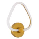 GLOBOSTAR® REGINA 61342 Μοντέρνο Φωτιστικό Τοίχου - Απλίκα LED 8W 960lm 360° AC 220-240V IP20 Ρυθμιζόμενο Λευκό CCT με On/Off 2700K/4500K/6000K - Lumileds SMD Chip - Χρυσό - Μ25 x Π7 x Υ28.5cm - 3 Χρόνια Εγγύηση - Image 3