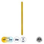 GLOBOSTAR® HOUSTON 61350 Μοντέρνο Φωτιστικό Τοίχου - Απλίκα LED 24W 2880lm 360° AC 220-240V IP20 Ρυθμιζόμενο Λευκό CCT με On/Off 2700K/4500K/6000K - Lumileds SMD Chip - Χρυσό Βούρτσας - Μ6 x Π3 x Υ100cm - 3 Χρόνια Εγγύηση