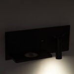 GLOBOSTAR® PALADIN 61351 Μοντέρνο Φωτιστικό Τοίχου - Απλίκα Ξενοδοχείου Reading Light με Φορτιστή USB 3A & Wireless 20W LED 6W 720lm 36° & 360° AC 220-240V IP20 Φυσικό Λευκό 4500K - Bridgelux COB Chip & TÜV SÜD Driver - Μαύρο Ματ - Μ30 x Π11 x Υ12cm - 3 Χρόνια Εγγύηση - Image 14