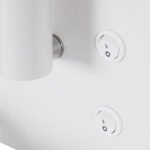 GLOBOSTAR® PALADIN 61353 Μοντέρνο Φωτιστικό Τοίχου - Απλίκα Ξενοδοχείου Reading Light με Φορτιστή USB 3A & Wireless 20W LED 6W 720lm 36° & 360° AC 220-240V IP20 Φυσικό Λευκό 4500K - Bridgelux COB Chip & TÜV SÜD Driver - Λευκό Ματ - Μ30 x Π11 x Υ12cm - 3 Χρόνια Εγγύηση - Image 10