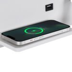 GLOBOSTAR® PALADIN 61354 Μοντέρνο Φωτιστικό Τοίχου - Απλίκα Ξενοδοχείου Reading Light με Φορτιστή USB 3A & Wireless 20W LED 6W 720lm 36° & 360° AC 220-240V IP20 Φυσικό Λευκό 4500K - Bridgelux COB Chip & TÜV SÜD Driver - Λευκό Ματ - Μ30 x Π11 x Υ12cm - 3 Χρόνια Εγγύηση - Image 9