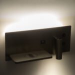 GLOBOSTAR® PALADIN 61355 Μοντέρνο Φωτιστικό Τοίχου - Απλίκα Ξενοδοχείου Reading Light με Φορτιστή USB 3A & Wireless 20W LED 6W 720lm 36° & 360° AC 220-240V IP20 Φυσικό Λευκό 4500K - Bridgelux COB Chip & TÜV SÜD Driver - Νίκελ Βούρτσας - Μ30 x Π11 x Υ12cm - 3 Χρόνια Εγγύηση - Image 12