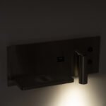 GLOBOSTAR® PALADIN 61355 Μοντέρνο Φωτιστικό Τοίχου - Απλίκα Ξενοδοχείου Reading Light με Φορτιστή USB 3A & Wireless 20W LED 6W 720lm 36° & 360° AC 220-240V IP20 Φυσικό Λευκό 4500K - Bridgelux COB Chip & TÜV SÜD Driver - Νίκελ Βούρτσας - Μ30 x Π11 x Υ12cm - 3 Χρόνια Εγγύηση - Image 14