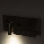 GLOBOSTAR® PALADIN 61356 Μοντέρνο Φωτιστικό Τοίχου - Απλίκα Ξενοδοχείου Reading Light με Φορτιστή USB 3A & Wireless 20W LED 6W 720lm 36° & 360° AC 220-240V IP20 Φυσικό Λευκό 4500K - Bridgelux COB Chip & TÜV SÜD Driver - Νίκελ Βούρτσας - Μ30 x Π11 x Υ12cm - 3 Χρόνια Εγγύηση - Image 14