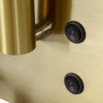 GLOBOSTAR® PALADIN 61358 Μοντέρνο Φωτιστικό Τοίχου - Απλίκα Ξενοδοχείου Reading Light με Φορτιστή USB 3A & Wireless 20W LED 6W 720lm 36° & 360° AC 220-240V IP20 Φυσικό Λευκό 4500K - Bridgelux COB Chip & TÜV SÜD Driver - Χρυσό Βούρτσας - Μ30 x Π11 x Υ12cm - 3 Χρόνια Εγγύηση - Image 10