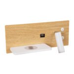 GLOBOSTAR® PALADIN 61359 Μοντέρνο Φωτιστικό Τοίχου - Απλίκα Ξενοδοχείου Reading Light με Φορτιστή USB 3A & Wireless 20W LED 6W 720lm 36° & 360° AC 220-240V IP20 Φυσικό Λευκό 4500K - Bridgelux COB Chip & TÜV SÜD Driver - Μπεζ & Λευκό - Μ30 x Π11 x Υ12cm - 3 Χρόνια Εγγύηση - Image 3