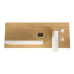 GLOBOSTAR® PALADIN 61359 Μοντέρνο Φωτιστικό Τοίχου - Απλίκα Ξενοδοχείου Reading Light με Φορτιστή USB 3A & Wireless 20W LED 6W 720lm 36° & 360° AC 220-240V IP20 Φυσικό Λευκό 4500K - Bridgelux COB Chip & TÜV SÜD Driver - Μπεζ & Λευκό - Μ30 x Π11 x Υ12cm - 3 Χρόνια Εγγύηση - Image 4