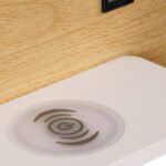 GLOBOSTAR® PALADIN 61359 Μοντέρνο Φωτιστικό Τοίχου - Απλίκα Ξενοδοχείου Reading Light με Φορτιστή USB 3A & Wireless 20W LED 6W 720lm 36° & 360° AC 220-240V IP20 Φυσικό Λευκό 4500K - Bridgelux COB Chip & TÜV SÜD Driver - Μπεζ & Λευκό - Μ30 x Π11 x Υ12cm - 3 Χρόνια Εγγύηση - Image 8