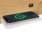 GLOBOSTAR® PALADIN 61359 Μοντέρνο Φωτιστικό Τοίχου - Απλίκα Ξενοδοχείου Reading Light με Φορτιστή USB 3A & Wireless 20W LED 6W 720lm 36° & 360° AC 220-240V IP20 Φυσικό Λευκό 4500K - Bridgelux COB Chip & TÜV SÜD Driver - Μπεζ & Λευκό - Μ30 x Π11 x Υ12cm - 3 Χρόνια Εγγύηση - Image 9