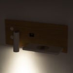 GLOBOSTAR® PALADIN 61360 Μοντέρνο Φωτιστικό Τοίχου - Απλίκα Ξενοδοχείου Reading Light με Φορτιστή USB 3A & Wireless 20W LED 6W 720lm 36° & 360° AC 220-240V IP20 Φυσικό Λευκό 4500K - Bridgelux COB Chip & TÜV SÜD Driver - Μπεζ & Λευκό - Μ30 x Π11 x Υ12cm - 3 Χρόνια Εγγύηση - Image 14