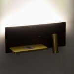 GLOBOSTAR® PALADIN 61361 Μοντέρνο Φωτιστικό Τοίχου - Απλίκα Ξενοδοχείου Reading Light με Φορτιστή USB 3A & Wireless 20W LED 6W 720lm 36° & 360° AC 220-240V IP20 Φυσικό Λευκό 4500K - Bridgelux COB Chip & TÜV SÜD Driver - Καφέ & Χρυσό Βούρτσας - Μ30 x Π11 x Υ12cm - 3 Χρόνια Εγγύηση - Image 13