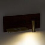 GLOBOSTAR® PALADIN 61361 Μοντέρνο Φωτιστικό Τοίχου - Απλίκα Ξενοδοχείου Reading Light με Φορτιστή USB 3A & Wireless 20W LED 6W 720lm 36° & 360° AC 220-240V IP20 Φυσικό Λευκό 4500K - Bridgelux COB Chip & TÜV SÜD Driver - Καφέ & Χρυσό Βούρτσας - Μ30 x Π11 x Υ12cm - 3 Χρόνια Εγγύηση - Image 14
