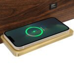 GLOBOSTAR® PALADIN 61361 Μοντέρνο Φωτιστικό Τοίχου - Απλίκα Ξενοδοχείου Reading Light με Φορτιστή USB 3A & Wireless 20W LED 6W 720lm 36° & 360° AC 220-240V IP20 Φυσικό Λευκό 4500K - Bridgelux COB Chip & TÜV SÜD Driver - Καφέ & Χρυσό Βούρτσας - Μ30 x Π11 x Υ12cm - 3 Χρόνια Εγγύηση - Image 9