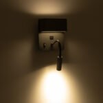 GLOBOSTAR® IBIS 61369 Μοντέρνο Φωτιστικό Τοίχου - Απλίκα Ξενοδοχείου Reading Light με Φορτιστή USB 3A LED 10W 1100lm 36° & 360° AC 220-240V IP20 Φυσικό Λευκό 4500K - Bridgelux COB Chip & TÜV SÜD Driver - Γκρι Ανθρακί Ματ - Μ10 x Π6.1 x Υ18cm - 3 Χρόνια Εγγύηση - Image 11