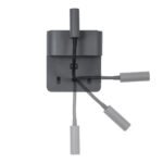 GLOBOSTAR® IBIS 61369 Μοντέρνο Φωτιστικό Τοίχου - Απλίκα Ξενοδοχείου Reading Light με Φορτιστή USB 3A LED 10W 1100lm 36° & 360° AC 220-240V IP20 Φυσικό Λευκό 4500K - Bridgelux COB Chip & TÜV SÜD Driver - Γκρι Ανθρακί Ματ - Μ10 x Π6.1 x Υ18cm - 3 Χρόνια Εγγύηση - Image 6