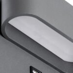 GLOBOSTAR® IBIS 61369 Μοντέρνο Φωτιστικό Τοίχου - Απλίκα Ξενοδοχείου Reading Light με Φορτιστή USB 3A LED 10W 1100lm 36° & 360° AC 220-240V IP20 Φυσικό Λευκό 4500K - Bridgelux COB Chip & TÜV SÜD Driver - Γκρι Ανθρακί Ματ - Μ10 x Π6.1 x Υ18cm - 3 Χρόνια Εγγύηση - Image 9