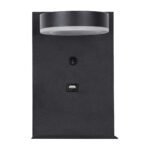 GLOBOSTAR® CROWN 61370 Μοντέρνο Φωτιστικό Τοίχου - Απλίκα Ξενοδοχείου Reading Light με Φορτιστή USB 3A LED 5W 550lm 120° AC 220-240V IP20 Φυσικό Λευκό 4500K - Bridgelux COB Chip & TÜV SÜD Driver - Μαύρο Ματ - Μ15 x Π15 x Υ23cm - 3 Χρόνια Εγγύηση - Image 4