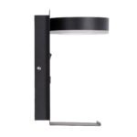 GLOBOSTAR® CROWN 61370 Μοντέρνο Φωτιστικό Τοίχου - Απλίκα Ξενοδοχείου Reading Light με Φορτιστή USB 3A LED 5W 550lm 120° AC 220-240V IP20 Φυσικό Λευκό 4500K - Bridgelux COB Chip & TÜV SÜD Driver - Μαύρο Ματ - Μ15 x Π15 x Υ23cm - 3 Χρόνια Εγγύηση - Image 5