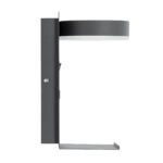 GLOBOSTAR® CROWN 61372 Μοντέρνο Φωτιστικό Τοίχου - Απλίκα Ξενοδοχείου Reading Light με Φορτιστή USB 3A LED 5W 550lm 120° AC 220-240V IP20 Φυσικό Λευκό 4500K - Bridgelux COB Chip & TÜV SÜD Driver - Γκρι Ανθρακί Ματ - Μ15 x Π15 x Υ23cm - 3 Χρόνια Εγγύηση - Image 5