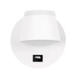 GLOBOSTAR® REGENCY 61374 Μοντέρνο Φωτιστικό Τοίχου - Απλίκα Ξενοδοχείου Reading Light με Φορτιστή USB 3A LED 8W 920lm 120° AC 220-240V IP20 Φυσικό Λευκό 4500K - Bridgelux SMD Chip & TÜV SÜD Driver - Λευκό Ματ - Μ12 x Π12 x Υ13cm - 3 Χρόνια Εγγύηση - Image 3