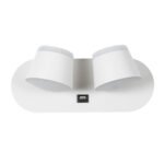 GLOBOSTAR® REGENCY 61377 Μοντέρνο Φωτιστικό Τοίχου - Απλίκα Ξενοδοχείου Reading Light με Φορτιστή USB 3A LED 16W 1840lm 120° AC 220-240V IP20 Φυσικό Λευκό 4500K - Bridgelux SMD Chip & TÜV SÜD Driver - Λευκό Ματ - Μ16.5 x Π12 x Υ10cm - 3 Χρόνια Εγγύηση - Image 4