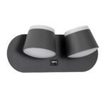 GLOBOSTAR® REGENCY 61378 Μοντέρνο Φωτιστικό Τοίχου - Απλίκα Ξενοδοχείου Reading Light με Φορτιστή USB 3A LED 16W 1840lm 120° AC 220-240V IP20 Φυσικό Λευκό 4500K - Bridgelux SMD Chip & TÜV SÜD Driver - Γκρι Ανθρακί Ματ - Μ16.5 x Π12 x Υ10cm - 3 Χρόνια Εγγύηση - Image 3