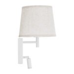 GLOBOSTAR® ROULETTE-R 61380 Μοντέρνο Φωτιστικό Τοίχου - Απλίκα Ξενοδοχείου Reading Light με Φορτιστή USB 3A & Ντουί 1 x E27 LED 3W 360lm 36° & 360° AC 220-240V IP20 Φυσικό Λευκό 4500K - Bridgelux COB Chip & TÜV SÜD Driver - Λευκό Ματ & Μπεζ - Μ22 x Π23.5 x Υ37cm - Σετ 2 Τεμαχίων - 3 Χρόνια Εγγύηση - Image 6