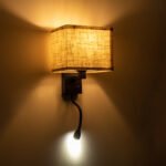 GLOBOSTAR® ROULETTE-S 61384 Μοντέρνο Φωτιστικό Τοίχου - Απλίκα Ξενοδοχείου Reading Light με Φορτιστή USB 3A & Ντουί 1 x E27 LED 3W 360lm 36° & 360° AC 220-240V IP20 Φυσικό Λευκό 4500K - Bridgelux COB Chip & TÜV SÜD Driver - Καφέ & Μπεζ - Μ17 x Π20 x Υ37cm - Σετ 2 Τεμαχίων - 3 Χρόνια Εγγύηση - Image 12