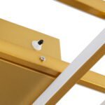 GLOBOSTAR® QUADRA 61387 Μοντέρνο Φωτιστικό Οροφής LED 100W 12000lm 120° AC 220-240V IP20 Ρυθμιζόμενο Λευκό CCT με Χειριστήριο από 2700K έως 6000K Dimmable - Lumileds SMD Chip - Χρυσό Βούρτσας - Μ85 x Π45 x Υ9cm - 3 Χρόνια Εγγύηση - Image 7