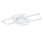 GLOBOSTAR® QUADRA 61389 Μοντέρνο Φωτιστικό Οροφής LED 120W 14400lm 120° AC 220-240V IP20 Ρυθμιζόμενο Λευκό CCT με Χειριστήριο από 2700K έως 6000K Dimmable - Lumileds SMD Chip - Λευκό Ματ - Μ105 x Π60 x Υ9cm - 3 Χρόνια Εγγύηση - Image 3