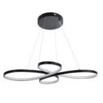 GLOBOSTAR® BUTTERFLY 61391 Μοντέρνο Κρεμαστό Φωτιστικό Οροφής LED 75W 8400lm 300° AC 220-240V IP20 Ρυθμιζόμενο Λευκό CCT με Χειριστήριο από 2700K έως 6000K Dimmable - Lumileds SMD Chip - Μαύρο Ματ - Μ70 x Π55 x Υ4cm - 3 Χρόνια Εγγύηση - Image 5