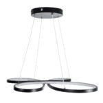 GLOBOSTAR® BUTTERFLY 61391 Μοντέρνο Κρεμαστό Φωτιστικό Οροφής LED 75W 8400lm 300° AC 220-240V IP20 Ρυθμιζόμενο Λευκό CCT με Χειριστήριο από 2700K έως 6000K Dimmable - Lumileds SMD Chip - Μαύρο Ματ - Μ70 x Π55 x Υ4cm - 3 Χρόνια Εγγύηση - Image 8